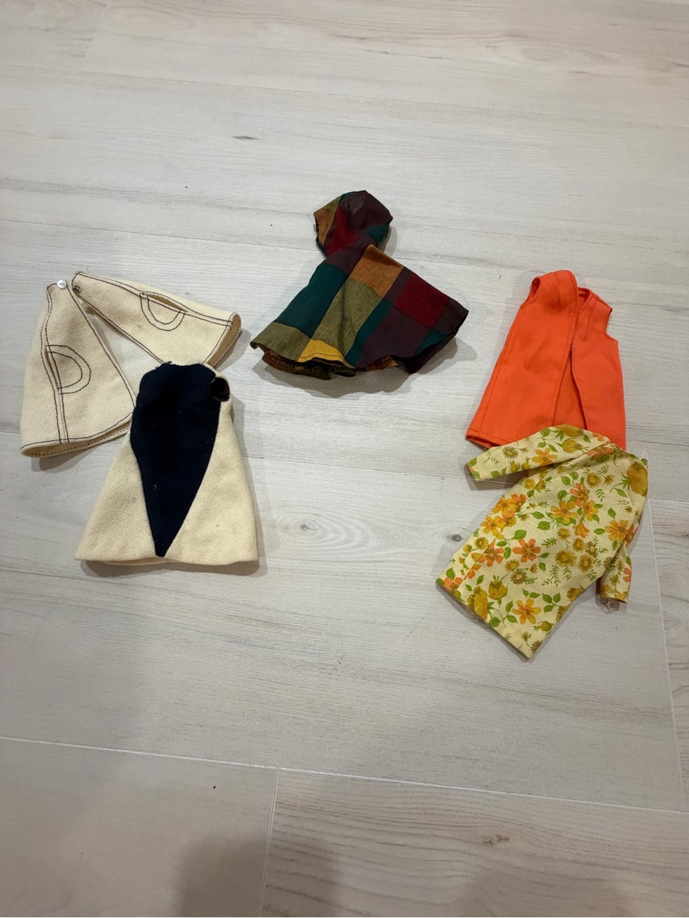Doll Outfits to fit a Barbie-type doll. Vintage, handmade in 1970
